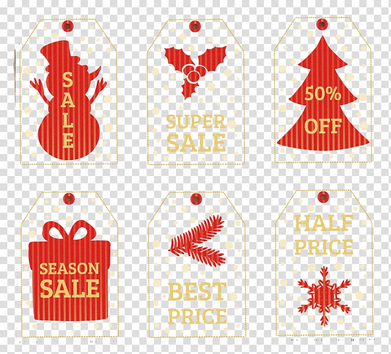 Christmas Tag Discounts and allowances, Discount Tag transparent background PNG clipart