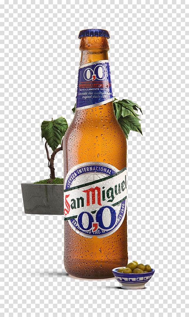 San Miguel Beer Low-alcohol beer Cervezas San Miguel Mahou-San Miguel Group, beer transparent background PNG clipart