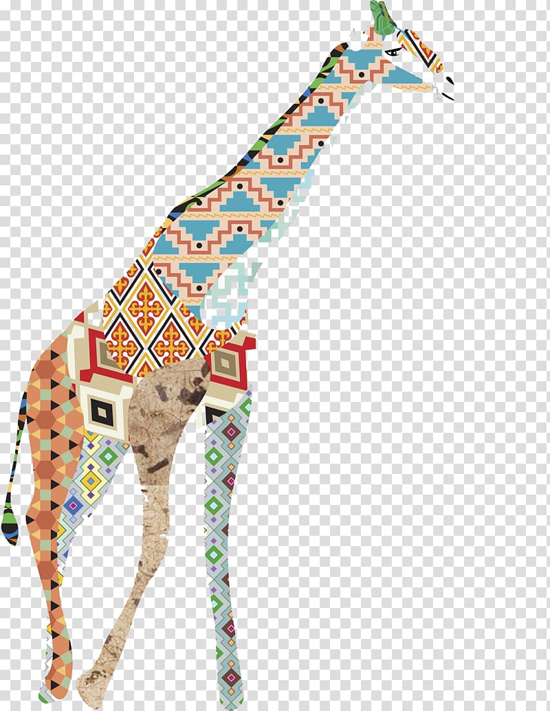 Northern giraffe Lion Watercolor painting, Hand painted Giraffe transparent background PNG clipart