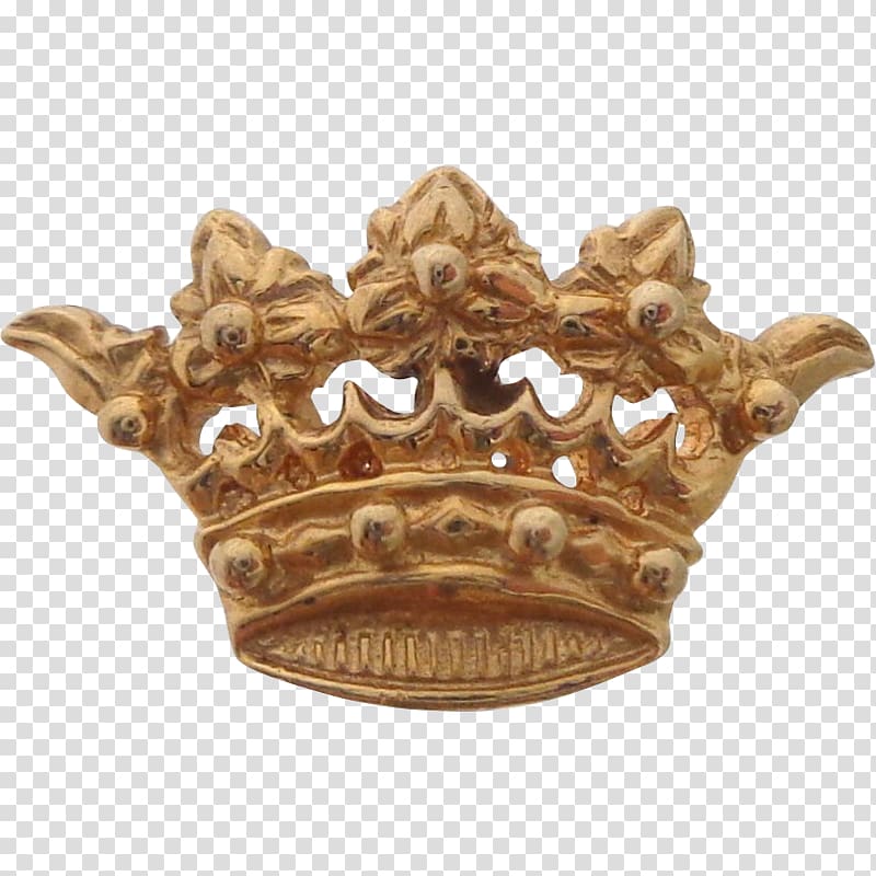 Crown Lapel pin Gold Brooch, silver crown transparent background PNG clipart