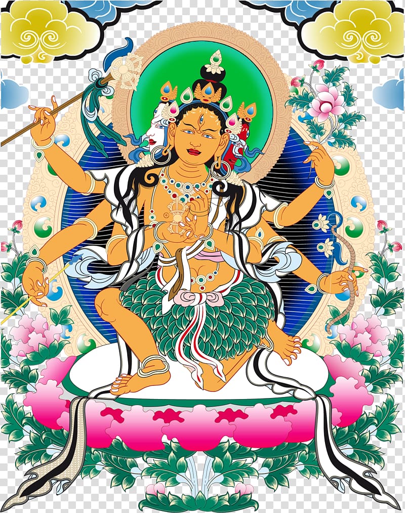 Tibetan Buddhism Thangka Tibetan Buddhism Illustration, 2017 Chinese Buddhism creative class transparent background PNG clipart