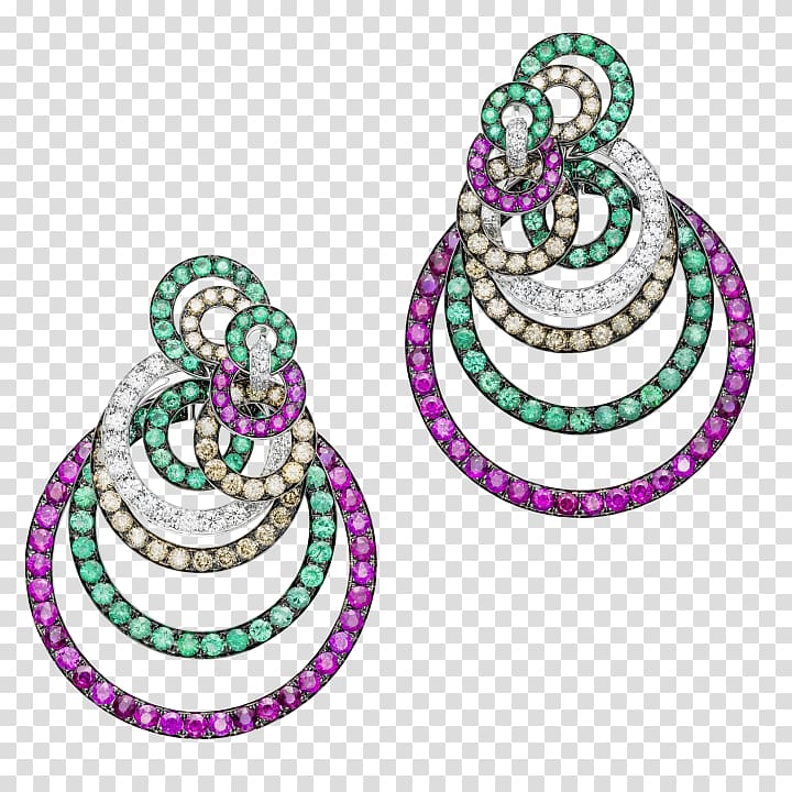 Emerald Earring Jewellery Romani people Colored gold, emerald transparent background PNG clipart