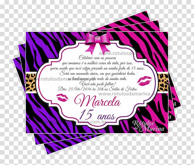 Label Party Convite Fashion Pink, party transparent background PNG clipart