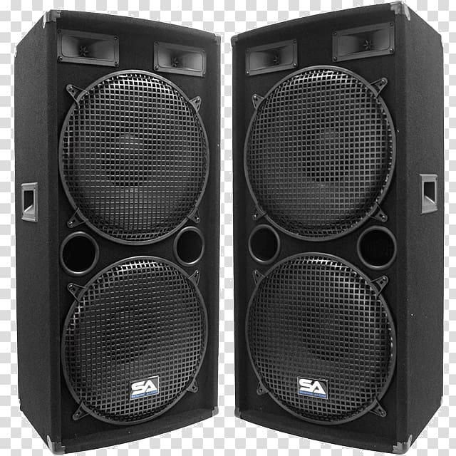 Loudspeaker Audio Public Address Systems Disc jockey Woofer, Dj speakers transparent background PNG clipart