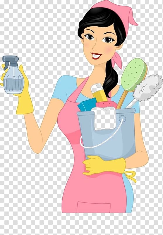 Green cleaning Cleaner Housekeeping Maid service, house transparent background PNG clipart