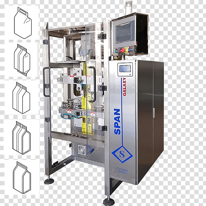 Vertical form fill sealing machine Maquinaria de envasado Welding Packaging and labeling, bag transparent background PNG clipart
