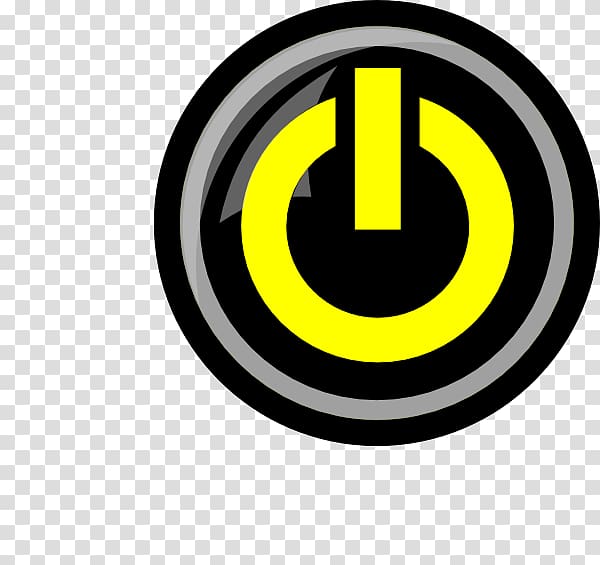 Desktop Button Computer Icons , Yellow Power Button Icon transparent background PNG clipart