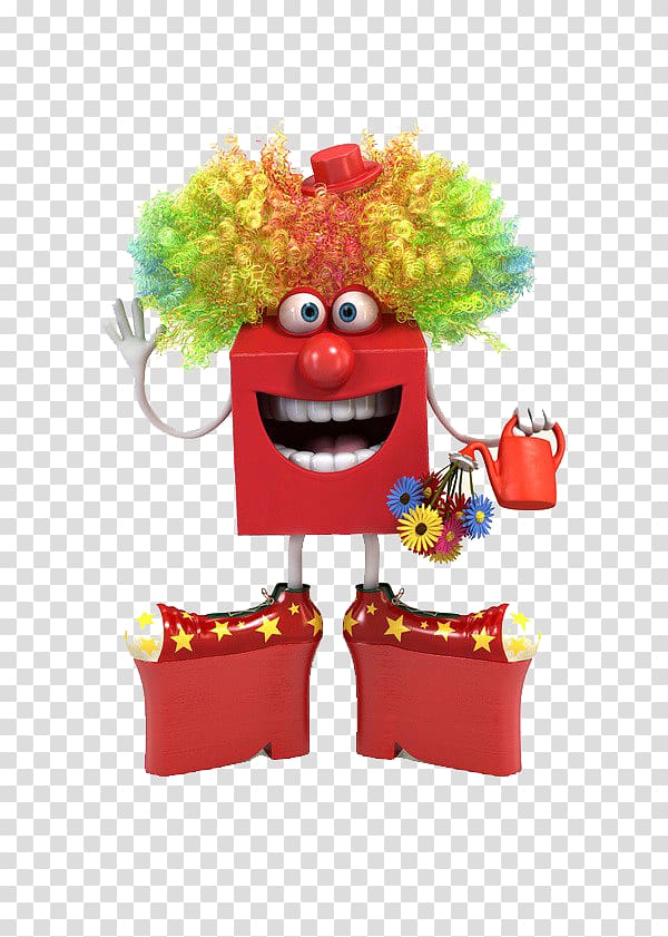 Fast food Happy Meal Ronald McDonald McDonald\'s French fries, Red square anime clown transparent background PNG clipart