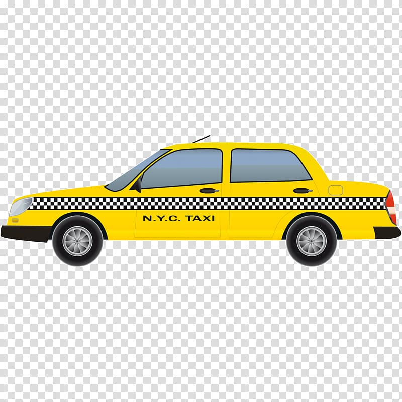 Taxicabs of New York City Manhattan Car Yellow cab, yellow taxi transparent background PNG clipart