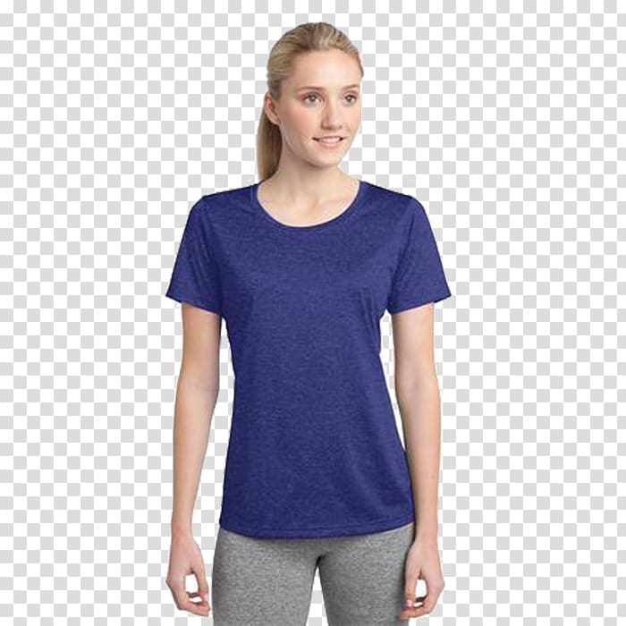 T-shirt Heather Contender Scoop Neck Tee Women\'s Sleeve Clothing, T-shirt transparent background PNG clipart