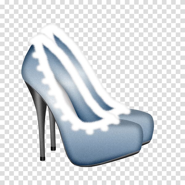 Slipper High-heeled footwear Shoe , Silver high heels transparent background PNG clipart