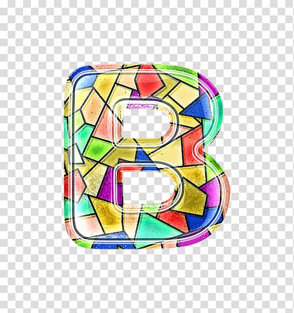 Window Stained glass Letter, Stained glass letter B transparent background PNG clipart