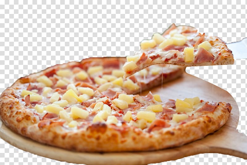 Hawaiian pizza Ham New York-style pizza Calzone, Delicious Pizza transparent background PNG clipart