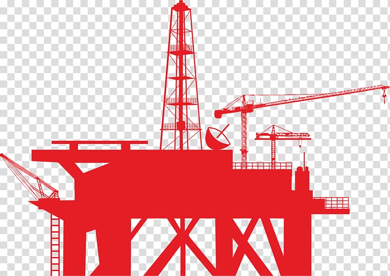 Oil platform Drilling rig Derrick , Red oil recovery transparent background PNG clipart