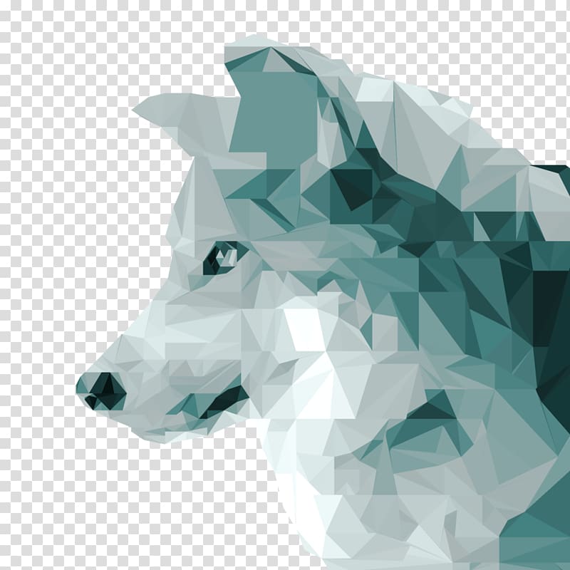 Gray wolf Polygon Animal Carnivora, low polygon transparent background PNG clipart