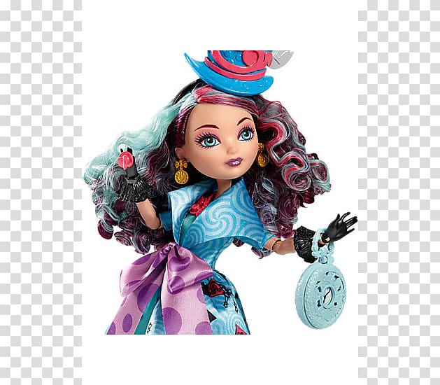 Ever After High Way Too Wonderland Madeline Hatter Doll Ever After High Legacy Day Apple White Doll Toy, doll transparent background PNG clipart