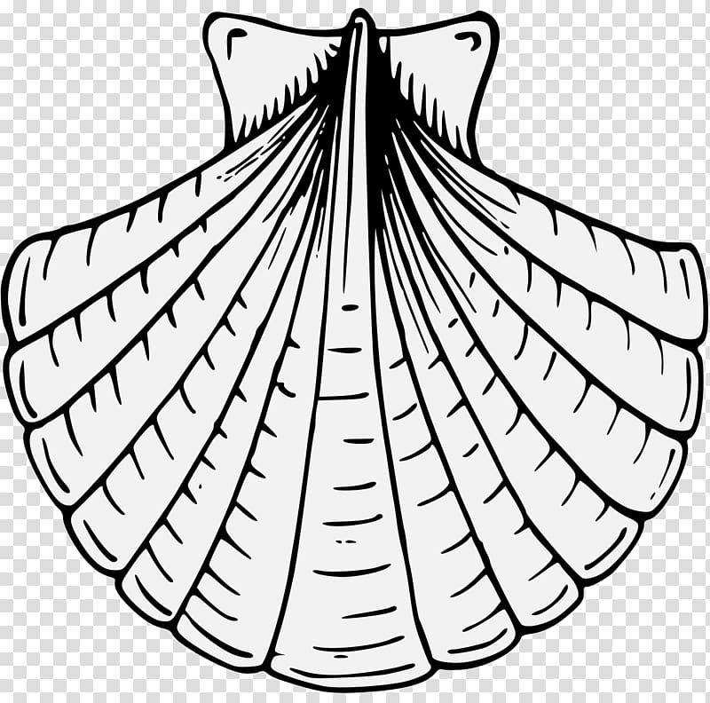 Complete Guide To Heraldry Line art, scallop shell transparent background PNG clipart