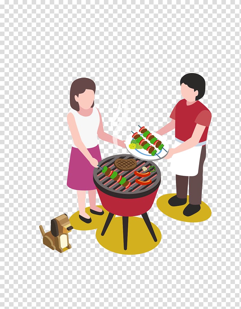 Barbecue Grilling Illustration, barbecue transparent background PNG clipart