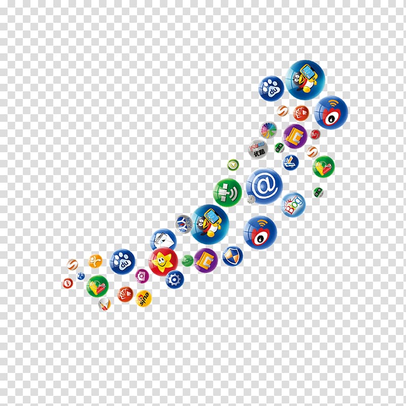 icon bubbles illustration, Social media Mobile app Social networking service Icon, Digital social icons transparent background PNG clipart
