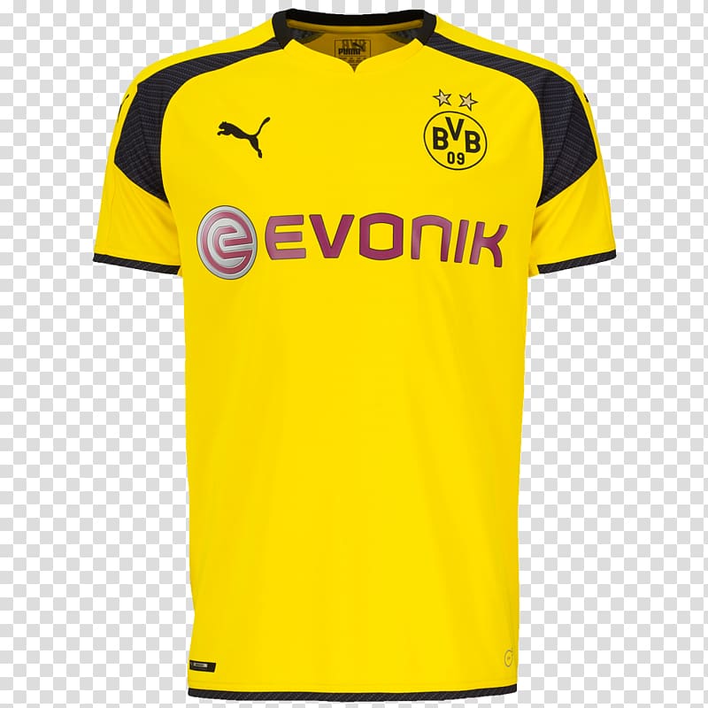 2016–17 UEFA Champions League Borussia Dortmund 2016–17 Bundesliga T-shirt Jersey, T-shirt transparent background PNG clipart