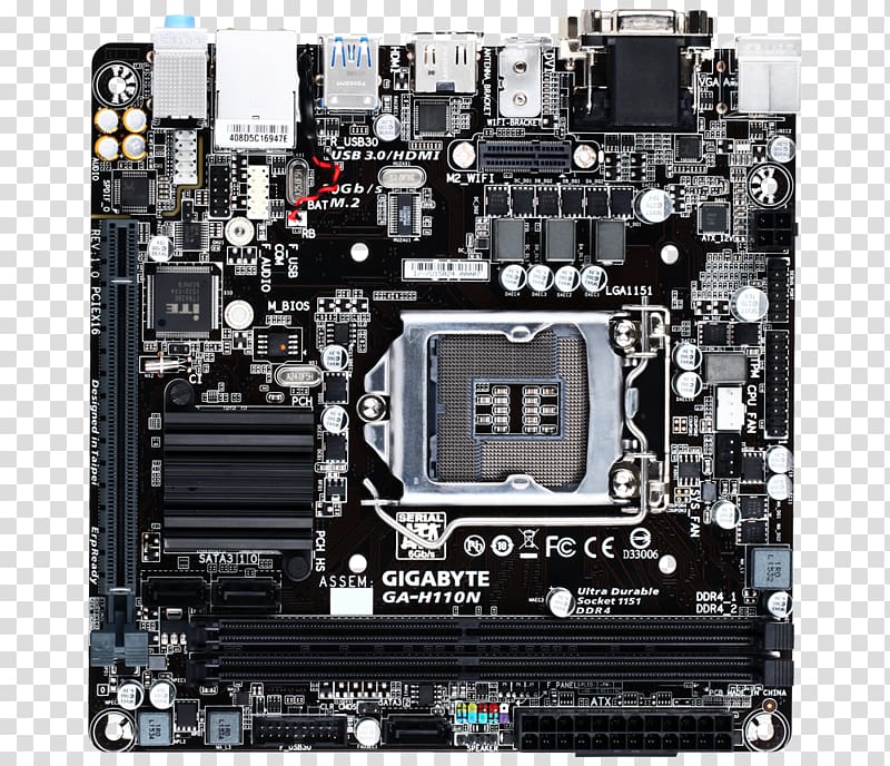 Intel LGA 1151 Motherboard Mini-ITX Gigabyte Technology, intel transparent background PNG clipart