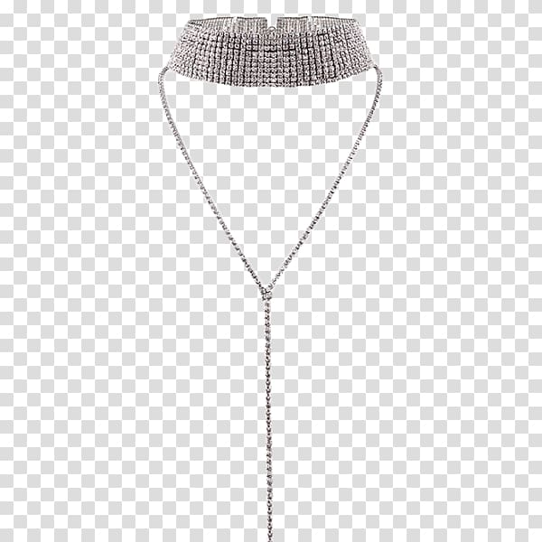 Choker Necklace Imitation Gemstones & Rhinestones Silver Charms & Pendants, jewelry rhinestone transparent background PNG clipart