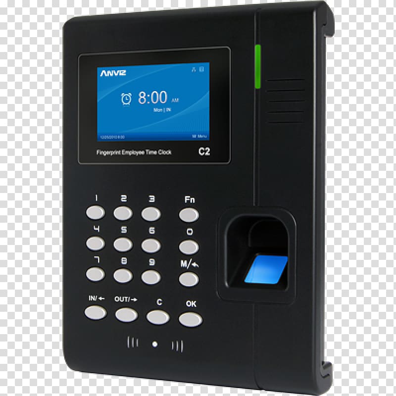 Time & Attendance Clocks Fingerprint Time and attendance Biometrics, rfid card transparent background PNG clipart