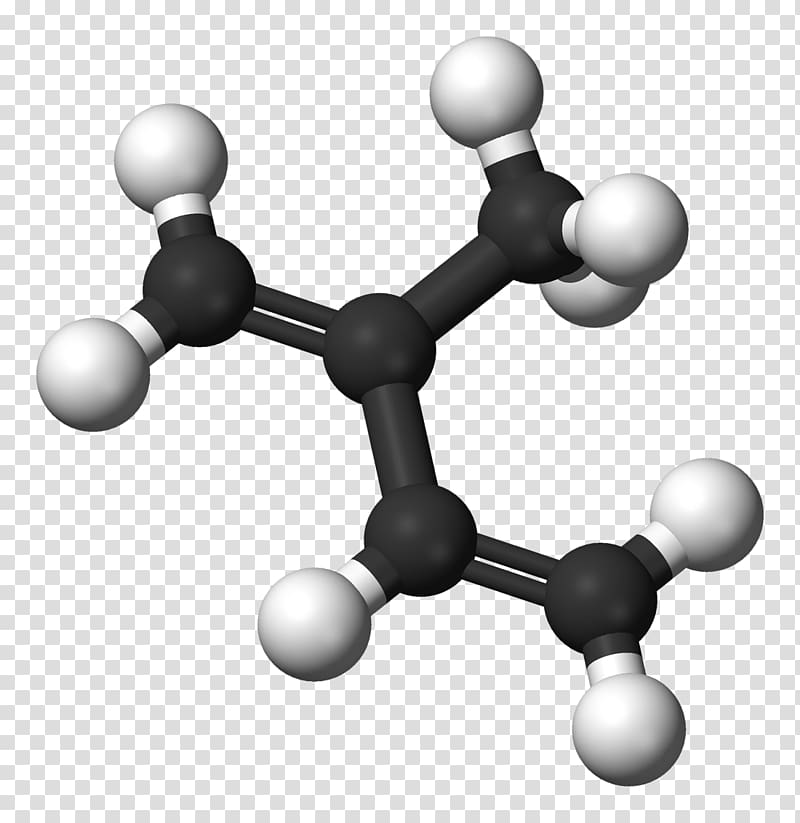 1,3-Butadiene Isoprene Molecule Synthetic rubber Organic compound, colorless transparent background PNG clipart