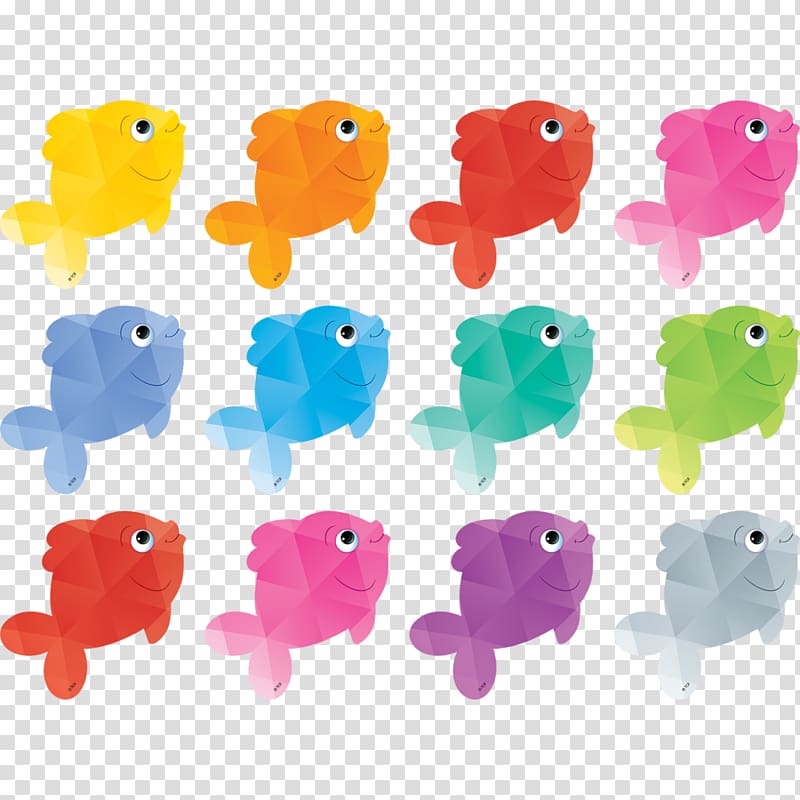 Fish Color Red Classroom Label, to scribble or cut transparent background PNG clipart