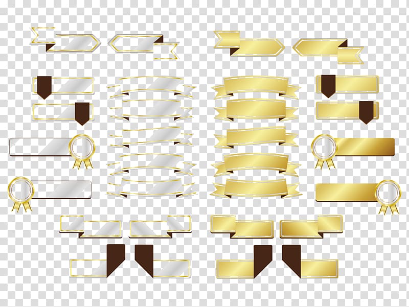 gold-colored , Rectangle Furniture Yellow, Fashion design material ribbon tag transparent background PNG clipart