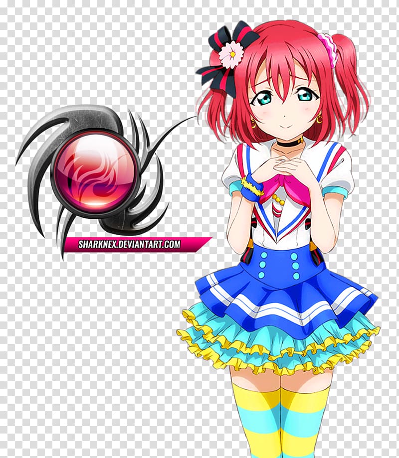 Aqours Love Live! Sunshine!! Aozora Jumping Heart Cosplay Costume, ruby transparent background PNG clipart