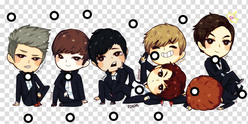 BTS BOY IN LUV Chibi Drawing K-pop, Chibi transparent background PNG clipart