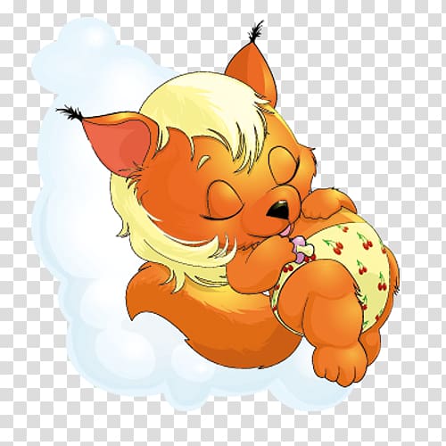 Squirrel , Sleeping fox transparent background PNG clipart