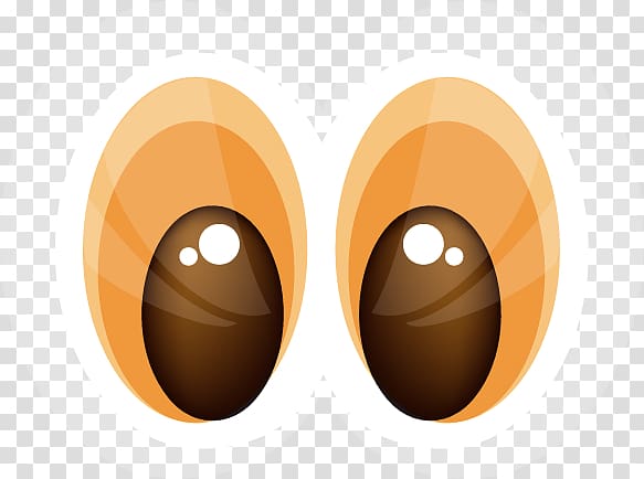Eyebrow , Cartoon yellow face eyes transparent background PNG clipart