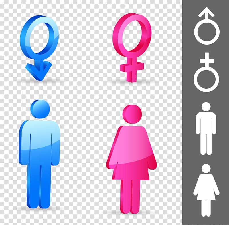 Gender symbol Illustration, Men and women sign transparent background PNG clipart