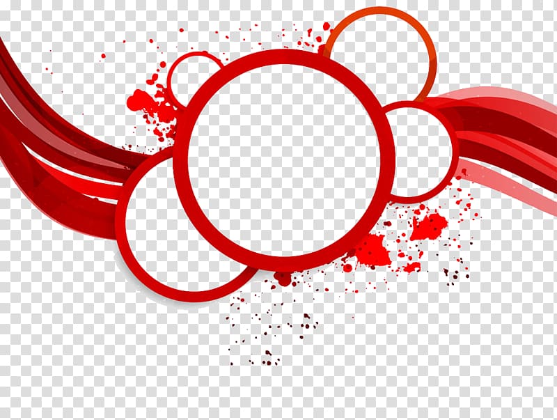 red abstract illustration, Red Abstract art , Red decorative circle diagram transparent background PNG clipart