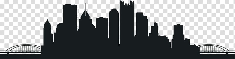 Pittsburgh Wall decal Printing Skyline Art, Silhouette transparent background PNG clipart