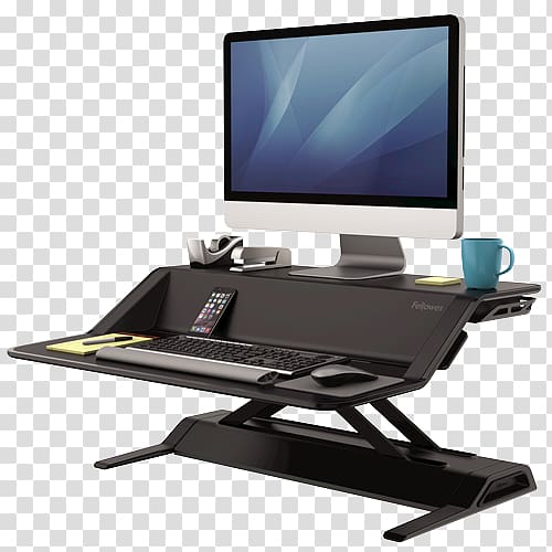 Sit-stand desk Workstation Sitting Office Depot Desktop Computers, lotus seat transparent background PNG clipart