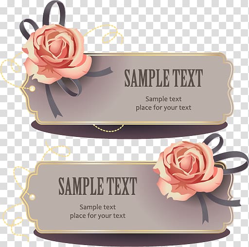 Rose, Rose decorative tag transparent background PNG clipart