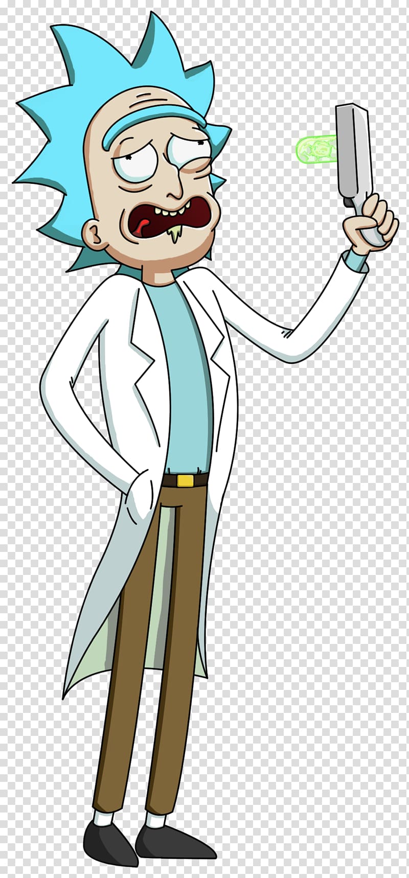 blue-haired man illustration, Rick Sanchez Morty Smith Art Character Drawing, rick and morty transparent background PNG clipart