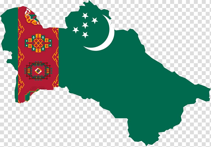 Flag of Turkmenistan Turkmen Soviet Socialist Republic Map, map transparent background PNG clipart
