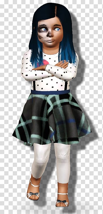 Tartan Model Fashion Doll, acid grunge tumblr outfits transparent background PNG clipart