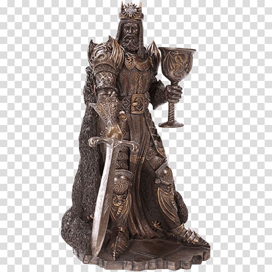 King Arthur Statue Merlijn Bronze sculpture Excalibur, KING ARTHUR transparent background PNG clipart
