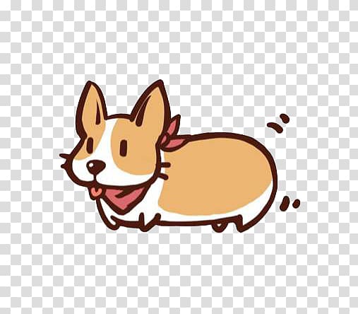 cartoon corgi transparent background PNG clipart