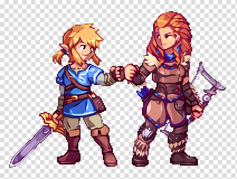 Horizon Zero Dawn The Legend of Zelda: Breath of the Wild Aloy Pixel art, aloy transparent background PNG clipart