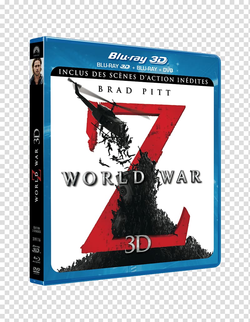 Blu-ray disc Digital copy HD DVD Gerry Lane, World War Z transparent background PNG clipart