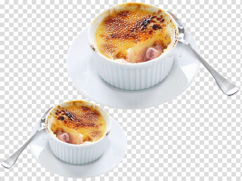 Crxe8me brxfblxe9e Crxe8me caramel Custard Bxe1nh Cream, Two cups of egg pudding transparent background PNG clipart