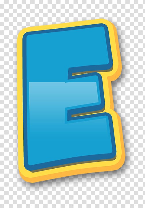 blue and yellow E sticker, Dog Letter Duck Patrol Paw, patrol transparent background PNG clipart