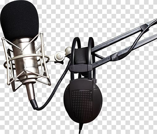 condenser microphone and pop filter , Microphone Radio station Television, microphone transparent background PNG clipart