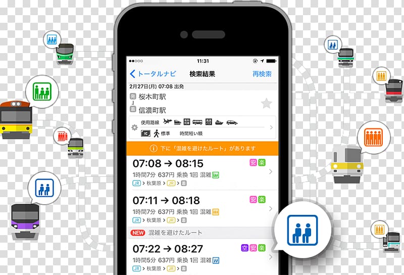 Train Electric multiple unit Smartphone Navitime Japan Commuting, train transparent background PNG clipart